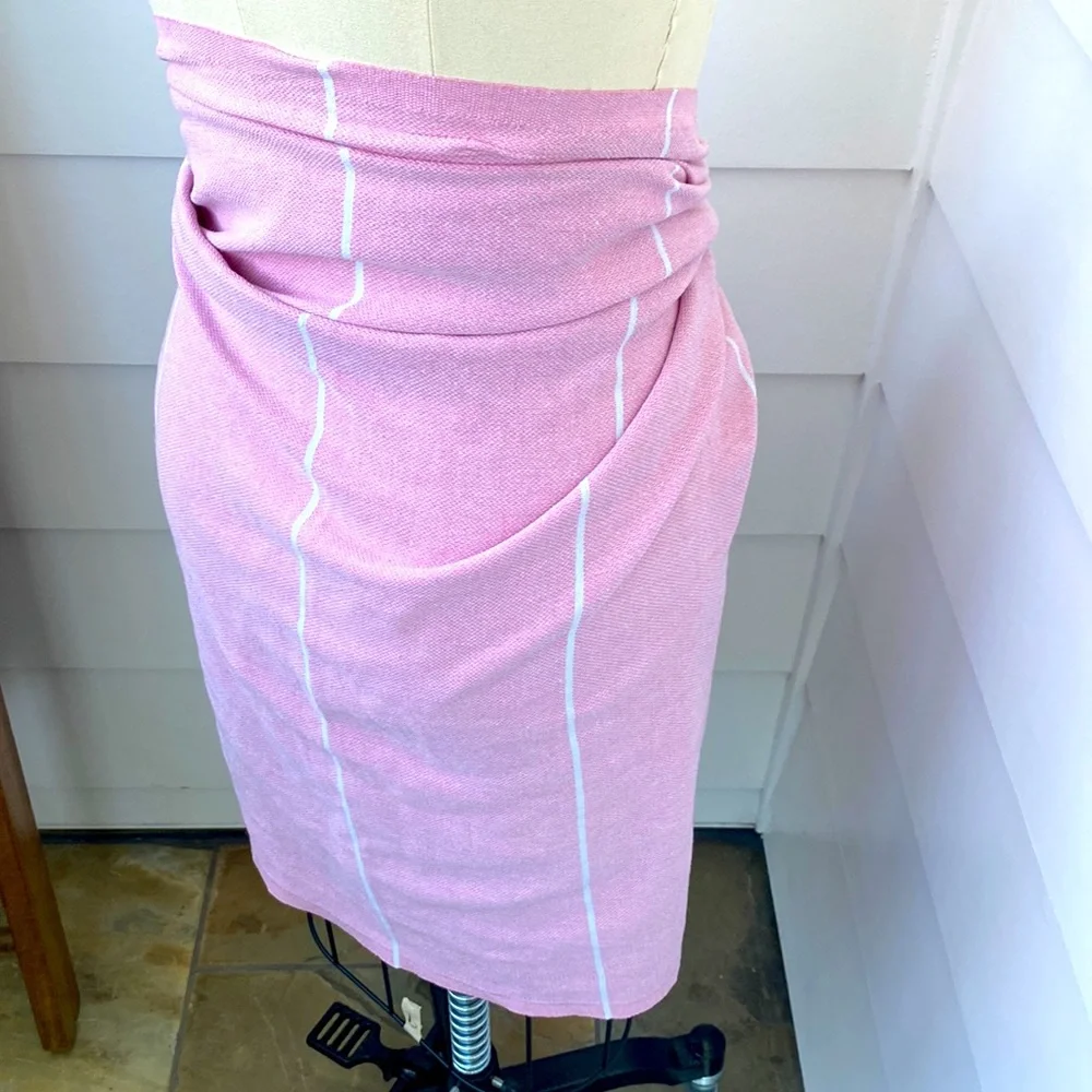 Perfect Pink & White Turkish Beach Towel Sarong /Beach Cover Up /Wrap /Brand New